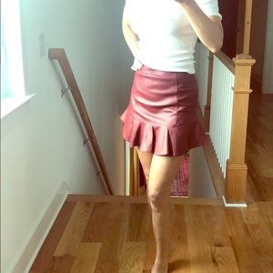 Marissa Webb Leather Mini Skirt